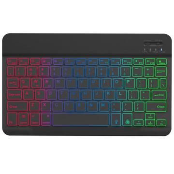 RGB-030 Teclado Bluetooth inalámbrico de 10 pulgadas con retroiluminación RGB - US Layout - Negro