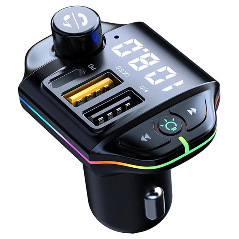 Google Baseus Bluetooth5.0 Wireless Handsfree Car FM Transmitter MP3 Player USB Charger 