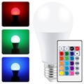 Bombilla LED RGB con Control Remoto - 10W, E27 - Blanco