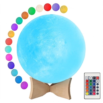 Lámpara de Luna LED RGB / Luz Nocturna YK2302- 15cm, 1000mAh