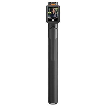 RK-X40W Selfie Stick Ultra Bluetooth con Screen Mirroring y soporte de apertura automática - Negro
