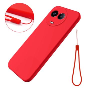 Funda de Silicona Líquida para Realme 11/11x - Rojo