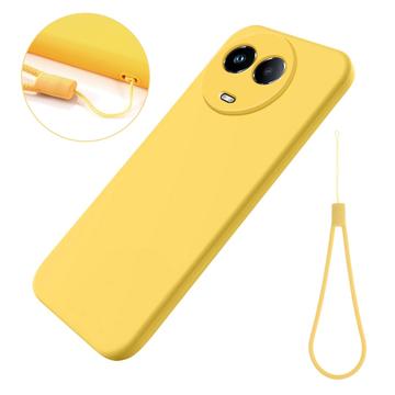 Funda de Silicona Líquida para Realme 11/11x - Amarillo