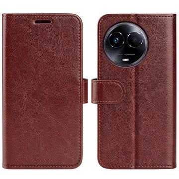 Funda de cartera con cierre magnético para Realme 11/11x - Marrón