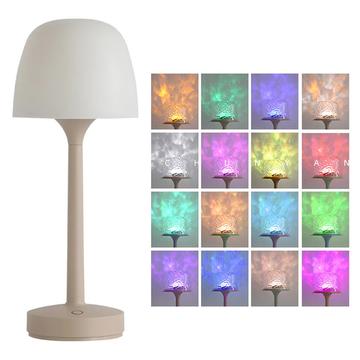 Lámpara proyector RGB Ola del océano recargable con mando a distancia
