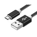 Cable USB / MicroUSB de nylon trenzado Reekin - 1m - Negro