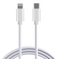 Reekin Quick Charge USB-C / Lightning Cable - 2.4A, 1m - Blanco