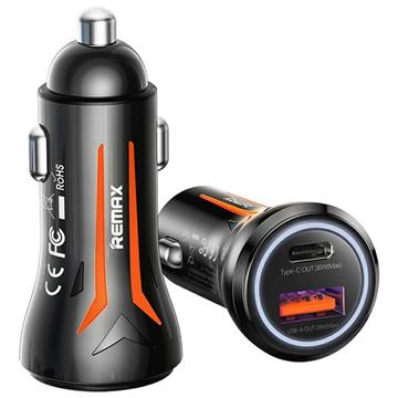 Cargador de coche Remax CC05 54W - USB, Tipo-C - Negro