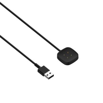 Cable de carga de repuesto para Fitbit Versa 4/Versa 3/Sense/Sense 2/Ace LTE - Negro