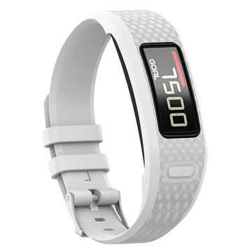 Correa de silicona de repuesto con marco integrado para Garmin Vivofit 1/2 - Blanco