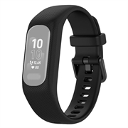 Correa de silicona de repuesto con marco integrado para Garmin Vivosmart 5 - Negro