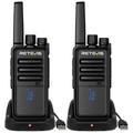 Retevis RT668H Walkie Talkies con pantalla oculta - Negro