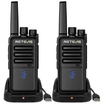 Retevis RT668H Walkie Talkies con pantalla oculta - Negro