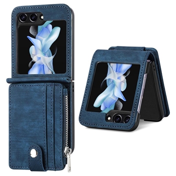 Funda Recubierta con Cartera Retro para Samsung Galaxy Z Flip5