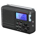 Radio retro de onda corta con despertador SY-7700 - Negro