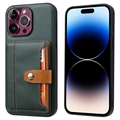 Funda con Cartera Retro Style para iPhone 15 Pro