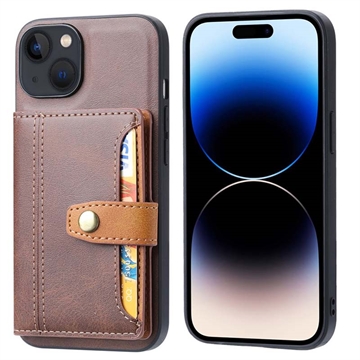 Funda con Cartera Retro Style para iPhone 15 - Marrón