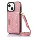 Funda con Cartera Rhinestone Decor para iPhone 14 Plus