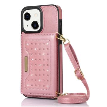 Funda con Cartera Rhinestone Decor para iPhone 14 Plus