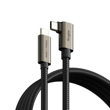 Ringke Cable USB 3.2 2x2 Tipo-C PD240W - 90 grados, 2m, 20Gbps