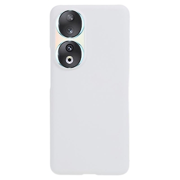Carcasa de Plástico Engomado para Honor 90 - Blanco