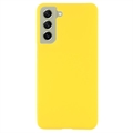 Carcasa de Plástico Engomado para Samsung Galaxy S21 FE 5G - Amarillo