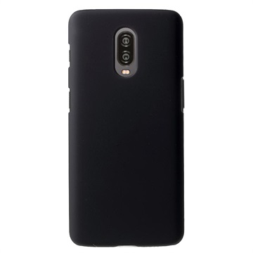 Carcasa de Plástico Engomado para OnePlus 6T - Negro