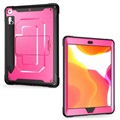 Carcasa Híbrida Rugged para iPad 10.2 con Soporte - Rosa Fuerte