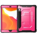 Carcasa Híbrida Rugged para iPad 10.2 con Soporte - Rosa Fuerte