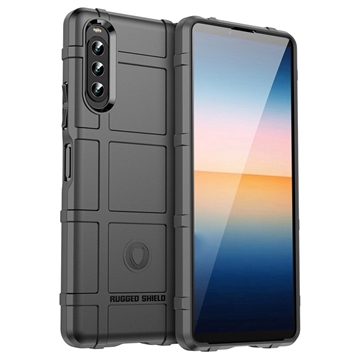 Carcasa de TPU Rugged Shield para Sony Xperia 10 IV - Negro