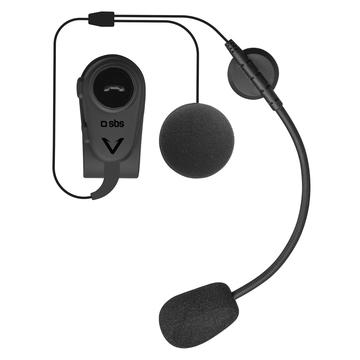 Auriculares inalámbricos mono SBS para casco de moto - Negro