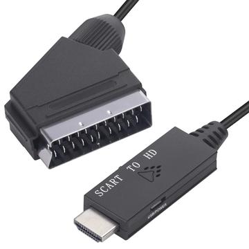 SCART to HDMI Converter SCART in HDMI Out Video Audio Adapter for HDTV DVD