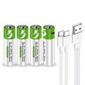 SMARTOOOLS Batería recargable AA de litio USB-C - 1700mAh - 4 uds.