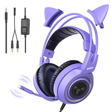 SOMIC G951S E-Sports Auriculares para juegos con cable de 3.5mm - Morado