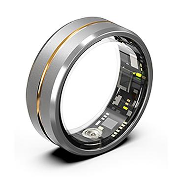 SR2 Elegante Anillo Inteligente con Estuche Cargador - 19mm - Oro / Plata