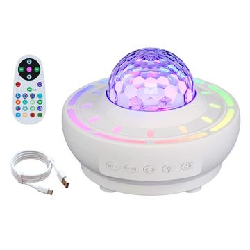 SSL001-C Lámpara proyector de estrellas portátil y altavoz Bluetooth - Blanco