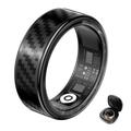 SY02 Anillo inteligente con patrón de fibra de carbono - Tamaño: 17.4mm