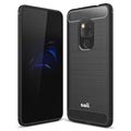 Carcasa de TPU Saii para Huawei Mate 20 - Fibra de Carbono - Negro