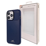 Carcasa de TPU Saii Fibra de Carbono para iPhone 13 Pro - Azul