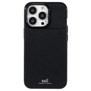 Carcasa de TPU Saii Fibra de Carbono para iPhone 13 Pro Max - Negro