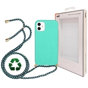 Carcasa Biodegradable Saii Eco Line con Correa para iPhone 11 - Cian