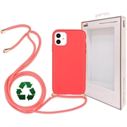 Carcasa Biodegradable Saii Eco Line con Correa para iPhone 11 - Rojo