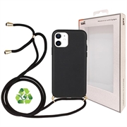 Carcasa Biodegradable Linea Eco Saii con Correa para iPhone 12 Mini - Negro