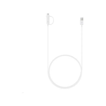 Cable combinado Samsung EP-DG930DWE - USB-C y MicroUSB - 1.5m - A granel - Blanco