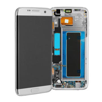 Carcasa Frontal & Pantalla LCD GH97-18533B para Samsung Galaxy S7 Edge - Plata Titanio
