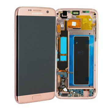 Carcasa Frontal & Pantalla LCD GH97-18533E para Samsung Galaxy S7 Edge - Rosa