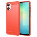 Carcasa de TPU Brushed para Samsung Galaxy A06 5G - Fibra de Carbono