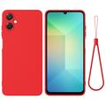 Samsung Galaxy A06 5G Funda de silicona líquida con correa de mano