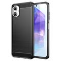 Carcasa de TPU Brushed para Samsung Galaxy A06 - Fibra de Carbono - Negro
