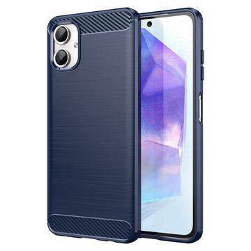 Carcasa de TPU Brushed para Samsung Galaxy A06 - Fibra de Carbono - Azul